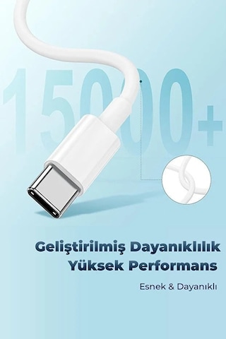 İphone 15 Uyumlu 20w Usb-c Hızlı Şarj Adaptörü Ve 60w Type-c Kablo Seti Pd Destekli Şarj Cihazı