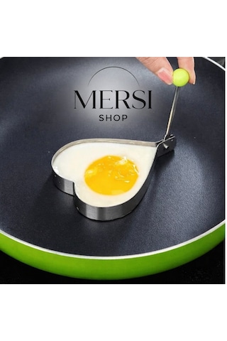 Metal Yıldız Omlet Ve Krep Kalıbı Yapışmaz Şekilli Yumurta Pişirme Kalıbı Bej