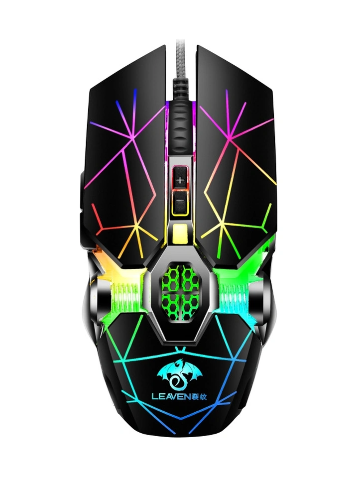 Sones Leaven 7 Tuşlu 4000 Dpı Usb Kablolu Bilgisayar Ofis Aydınlatmalı Rgb Mekanik Oyun Faresi, Kablo Uzunluğu: 1,5 M, Renk: S30 Siyah Diğer