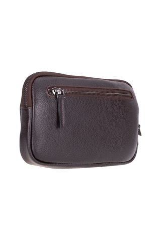 Bloominbag Majeste Nude Buff Brown Curated Deri Clutch Bag Kahverengi