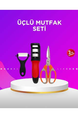Çok Amaçlı Mutfak Makas Seti Paslanmaz Çelik Ve Ergonomik Tasarım Beyaz
