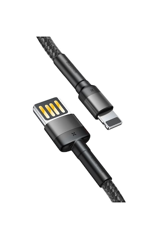Baseus CALKLF-GG1 Cafule Se Lightning Data/şarj Kablosu 2.4A 1 MT Siyah