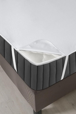 Alez Pamuklu Dört Köşe Lastik Yatak Koruyucu 100 200 Cm Beyaz