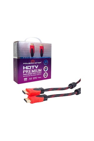 Powermaster 15 Metre Hdmi Kablo Örgülü 3D Hd Kablo