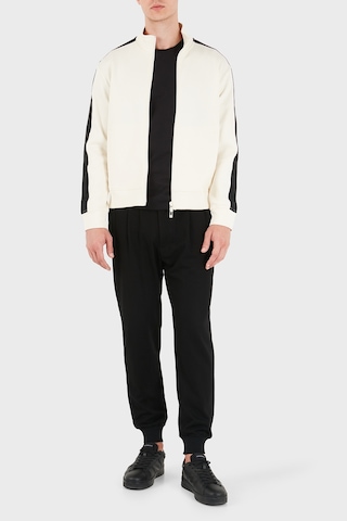 Armani Exchange Pamuk Karışımlı Dik Yaka Fermuarlı Sweat Erkek Sweat Xm003144 Af13047 U0007 Kırık Beyaz