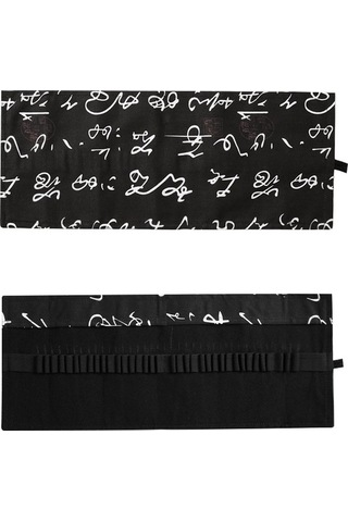 Willowhaven Kaligrafi Sevimli Tuval Kalem Kutusu Okul Öğrenci Çanta Kırtasiye Standart Siyah Çok Renkli