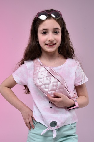 İcone Bag Icone Çocuk Kalp Kapitone Detaylı Bel Çantası Pembe