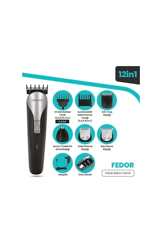 Goldmaster Fedor GM-9113 12 In 1 Erkek Bakım Seti