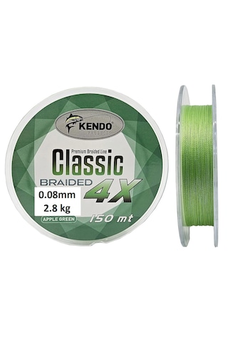Kendo Classic 4x 0.08mm 150m Apple Green Örgü İp Misina Kendo Classic 4x 0.08mm 150m Apple Green Örgü İp Misina