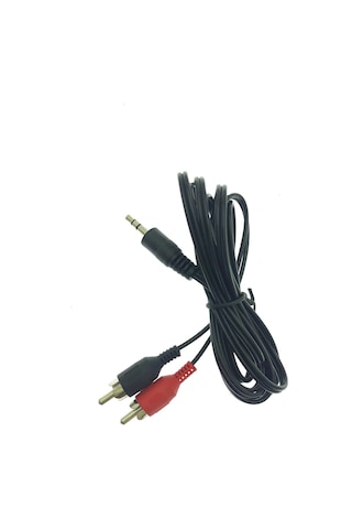 2Rca 3.5Mm Stereo Ucuz Ses Kablosu 1.5 Metre