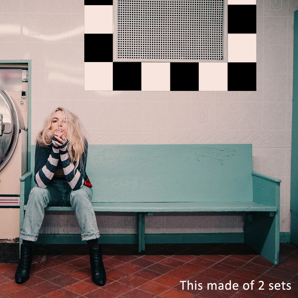 Hombey Klasik Mavi Mermer Desenli Otomatik Yapıştırıcı Duvar Sticker 20x20 Cm 10 Adet - Ev Dekorasyonu, Kiralık Evler İçin Kolay Uygulama Ve Kaldırma Diğer