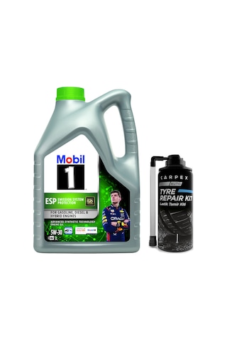 Mobil 1 Esp 5W-30 Motor Yağı 5 L + Carpex Auto Lastik Tamir Kiti