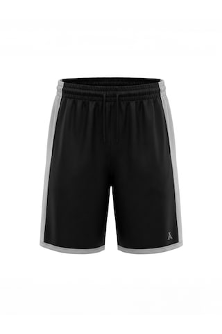 Orendahill Erkek Spor Şort Hızlı Kuruyan Esnek Regular Fit Gym Cepli Yan Çizgi Detaylı Activewear Siyah