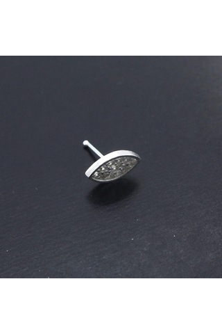 925 Ayar Gümüş Zirkon Taşlı Oval Hızma Hz-104 Gümüş