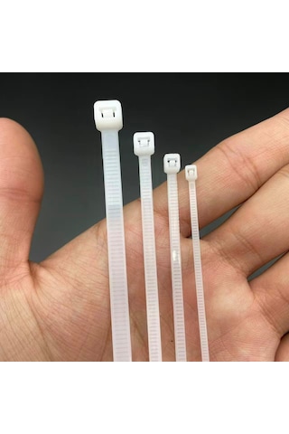 Kablo Bağı 100 Adet Cırt Kelepçe-nylon66 3.6 X 250mm- Beyaz