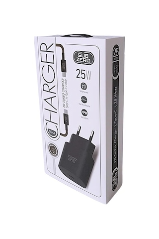 Type C Şarj Başlık Ve Kablo 25w Hızlı Subzero Sg47 25w Süper Hızlı Şarj