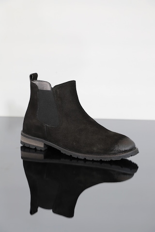 Konfores 1355 Anatomik Tabanlı Hakiki Deri Erkek Klasik Bot - Nkt Siyah Nubuk