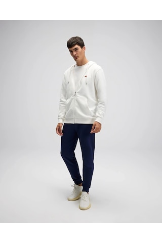 Ellesse Em581 Erkek Beyaz Önden Fermuarlı Sweat Beyaz