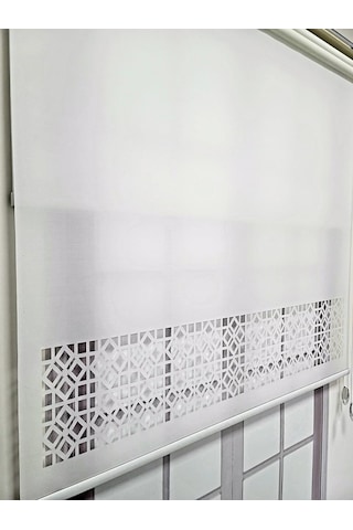 Bbb Çift Mekanizmalı Lazer Kesim Tül Ve Stor Perde Mlty1002