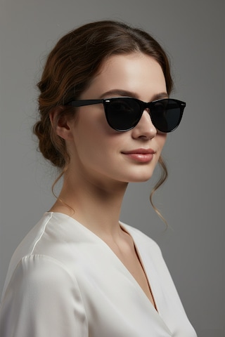 Daniel Klein Dk3272-1 Siyah Yuvarlak Oval Polarize Camlı Unisex Güneş Gözlüğü Siyah