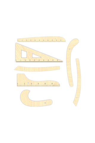 Riga Ahşap Cetvel Takımı Ahşap