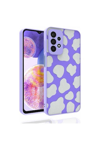 Galaxy A23 Kılıf Desenli Kamera Korumalı Parlak Zore Nora Kapak NO6