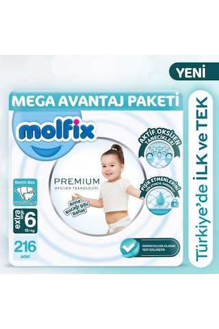 Molfix Premium Ultra Fırsat Paketi 54'lü x 4 216Adet PKT.MOLFIX.103 6 Numara