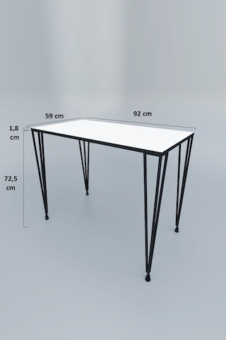 Mudesa Çalışma Masası Mini Ofis Masası Metal Ayaklı Dekoratif Masa