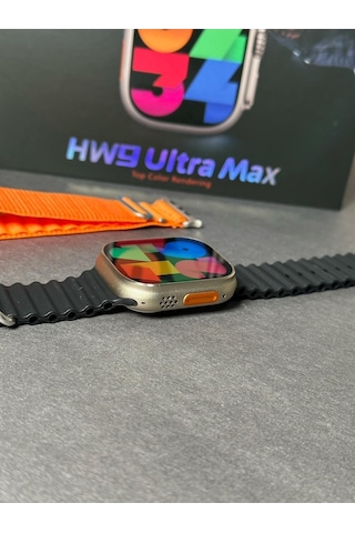 Wearfitpro Hw9 Ultra Max 49mm Amoled Ekran 2.2inç Çift Kordon Vidalı Kordon Kilitli Akıllı Saat
