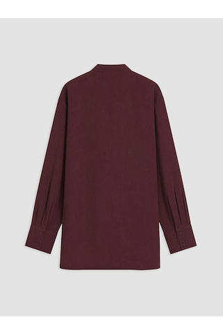 Lcw Modest Bordo Hakim Yaka Kadın Gömlek Tunik Diğer