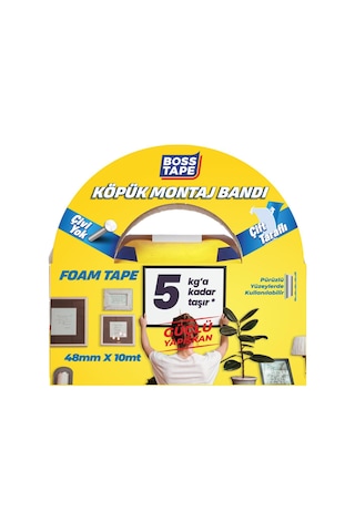 5 Kg Çift Taraflı Köpük Aksesuar Montaj Bandı 48 MMx10m