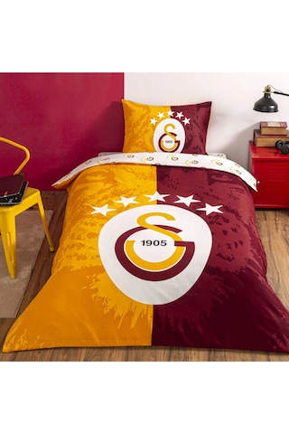 Taç Lisanslı Galatasaray 5.yıldız Tek Kişilik Pamuk Nevresim Tk