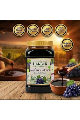 Bozkır Tahin Merkezi Doğal Katkısız Üzüm Köy Pekmezi 950 G