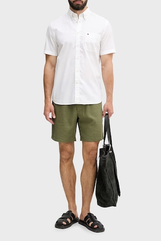 Tommy Hilfiger Bağlamalı Normal Bel Keten Bermuda Short Erkek Short Mw0mw44353 Msx Yeşil