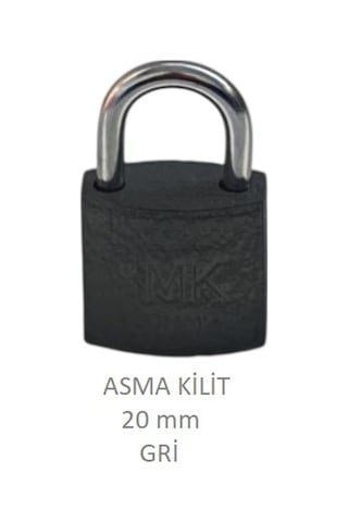 Adilon Asma Kilit, 20 Mm Gri