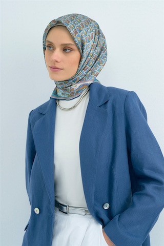 Armine Sura İpek Eşarp Mavi