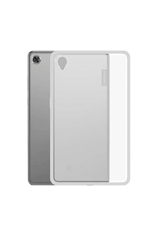 Lenovo M8 Tb-8505f 8" 3lü Set Esnek Silikon Kılıf + Nano Ekran Koruyucu + Kalem Şeffaf Kılıf
