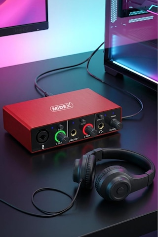 Tr Glx-500 Pro-hd 2 Giriş 2 Çıkış Usb Stüdyo Ses Kartı, Kulaklık Ve Xlr Kablo