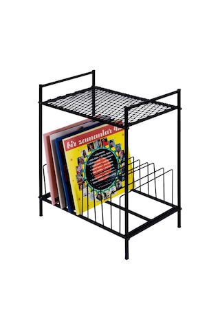 Akıs Home Plak & Pikap Sehpası Metal Siyah