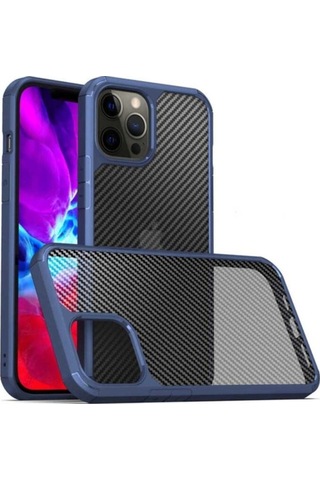Apple Uyumlu iPhone 12 Pro Max Kılıf Zore İnoks Kapak Mavi
