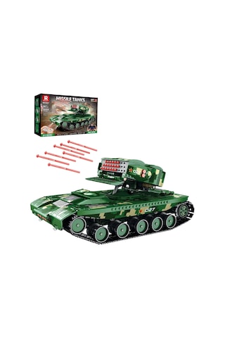 55027 Füze Tank Kumandalı&motorlu Yaratıcı Yapı Blok Seti Building Blocks Missile Tanks - 1449 Parça