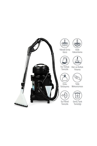 Fantom Robotix CC-9500 2400 W Su Filtreli Halı Yıkama Robotu Yüksek Emiş Gücü ile Pratik Temizlik