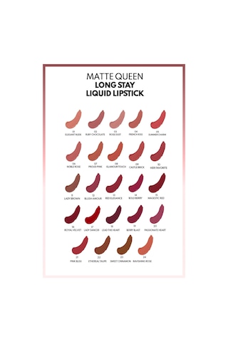 Note Cosmetique Matte Queen Lipstick Kalıcı Mat Likit Ruj - 02 Ruby Chocolate - Pembe