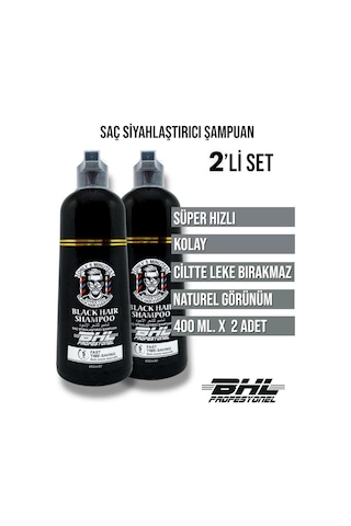Siyahlaştırıcı Şampuan İkili Set / Saç Sakal 400ml. X 2 Adet 800 Ml.