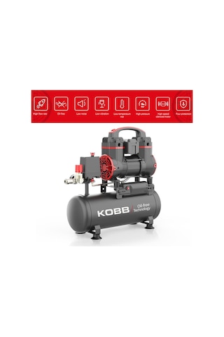 Kobb KBK8S 1.2 Hp 8 L 8 Bar Yağsız Sessiz Taşınabilir Hava Kompresörü