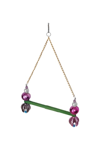 Markapet Lale Boncuklu Ve Tünekli Papağan Salıncağı 15 Cm-23 Cm Renkli
