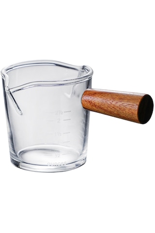 Suntek Barista Süt Barı Için Ahşap Saplı Şeffaf Çift B