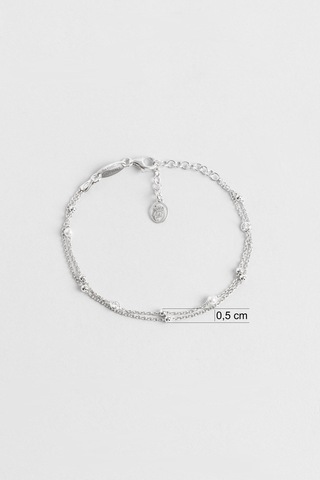 Lyra İtalyan 18 Ayar Beyaz Altın Kaplama 19 Cm Gümüş İnci Bileklik Diğer