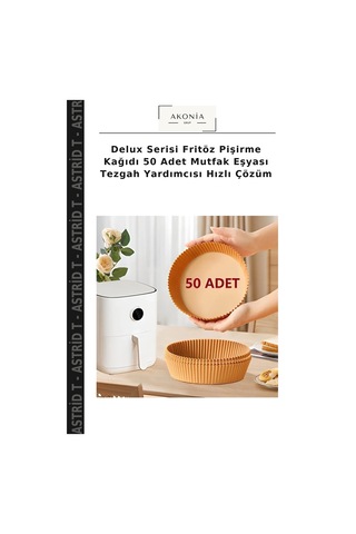 Delux Serisi Fritöz Pişirme Kağıdı 50 Adet Mutfak Eşyası Tezgah Yardımcısı Hızlı Çözüm Belirtilmemiş