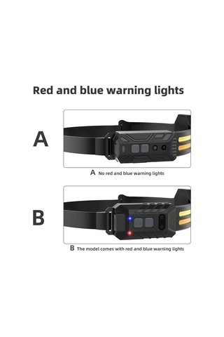 Wison Ws-2030 Sensörlü 6 Mod Dahili Pilli Type-c Şarjlı Kafa Feneri Siyah